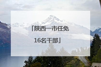陕西一市任免16名干部