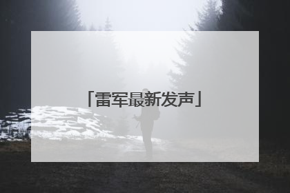 雷军最新发声