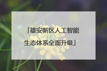 雄安新区人工智能生态体系全面升级