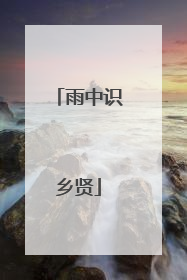 雨中识乡贤