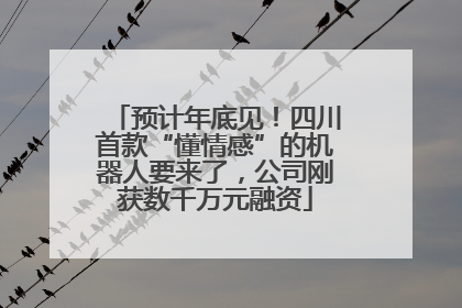 预计年底见！四川首款“懂情感”的机器人要来了，公司刚获数千万元融资