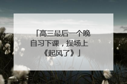 高三最后一个晚自习下课，操场上《起风了》