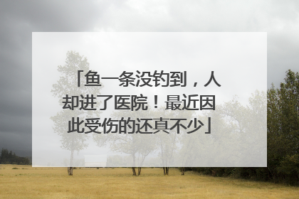 鱼一条没钓到，人却进了医院！最近因此受伤的还真不少