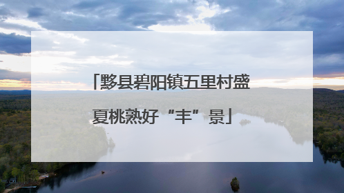 黟县碧阳镇五里村盛夏桃熟好“丰”景