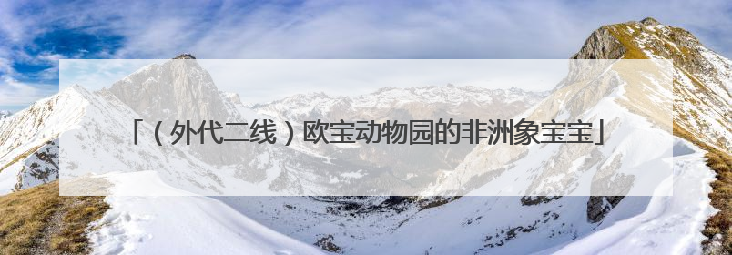 （外代二线）欧宝动物园的非洲象宝宝