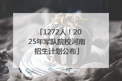 1272人！2025年军队院校河南招生计划公布