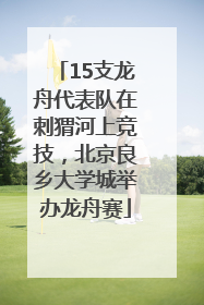 15支龙舟代表队在刺猬河上竞技，北京良乡大学城举办龙舟赛
