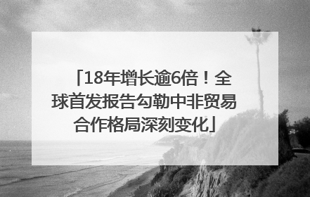 18年增长逾6倍！全球首发报告勾勒中非贸易合作格局深刻变化