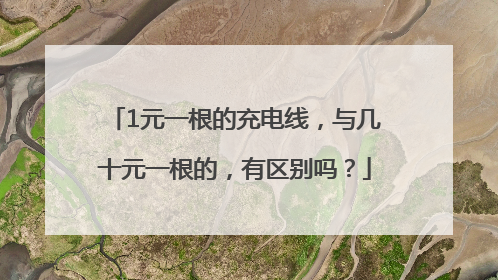 1元一根的充电线，与几十元一根的，有区别吗？