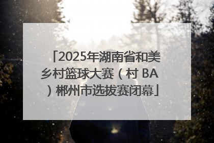 2025年湖南省和美乡村篮球大赛（村 BA）郴州市选拔赛闭幕