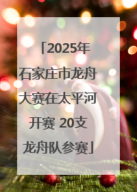 2025年石家庄市龙舟大赛在太平河开赛 20支龙舟队参赛