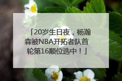 20岁生日夜，杨瀚森被NBA开拓者队首轮第16顺位选中！