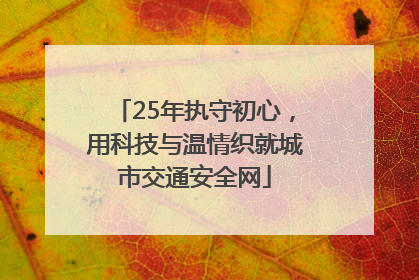 25年执守初心，用科技与温情织就城市交通安全网