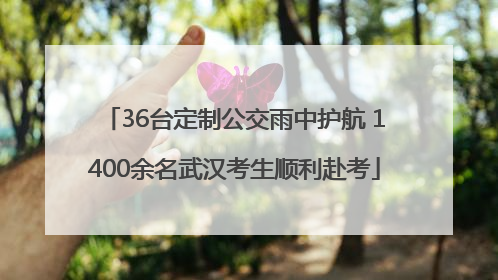 36台定制公交雨中护航 1400余名武汉考生顺利赴考