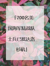 700名美国海军陆战队士兵已抵达洛杉矶