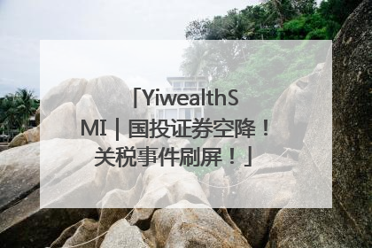 YiwealthSMI｜国投证券空降！关税事件刷屏！